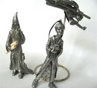 Hallmark 3 Harry Potter Pewter Xmas Ornament Figures Dumbledore Ron Harry