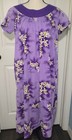 Vintage 1960s Paradise Hawaii Muumuu Purple Floral Made In Honolulu Tropical Xl