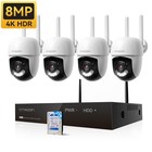 Wifi Camera Security 8mp System Ptz Outdoor Wireless Home 10ch Nvr Cctv Audio