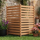 2 Panels Privacy Fence Screen Air Conditioner Fence Solid Wood Outside Fence