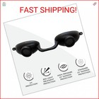 Super Sunnies Evo Flexible Tanning Bed Goggles Uv Eye Protection Black Glasses 