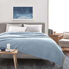 Vellux Fleece Blanket Queen Size Lightweight Super Soft Plush 90 X 90  Blue 