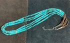 19  Southwest Tri-strands Turquoise Heishi Necklace gorgeous   y241l1-w1 