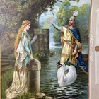 Antique Copeland Shoes Advertising Swan Knight   Princess Wisconsin Die Cut