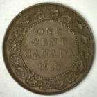 1917 Copper Canadian Large Cent Extra Fine Coin One-cent Canada Xf