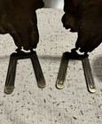 Vintage Pair Brass Moses And Ten Commandments Bookends Made In Israel