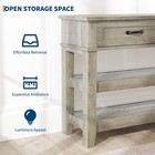 Farmhouse Console Table W  2 Drawers  3-tier Wooden Entryway Table Living Room