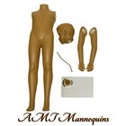 Hgt  51 5  Fullbody Realistic Looking Boy Skintone Mannequin   metal Base - Gs1