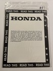 1984 Genuine Honda Xr350r  Set-up Instructions Manual Guide Paperwork Xr  188