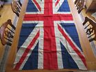 Vintage Sewn Union Jack Cloth Flag - British U k  Nautical 72  X 36 