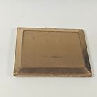 Vintage Richard Hudnut Thunderbird Compact Powder Rouge Mirror Gold White Enamel