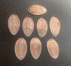 Set Of 8 Disneyland 70th Anniversary Haunted Mansion Pressed Penny Pennies