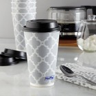 Hefty Paper Disposable Hot Cups With Lids  20 Count  pack Of 1   Gray white 