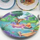 Vintage Disney Melamine Plate Bowl Fork spoons Set Winnie The Pooh Tigger Piglet