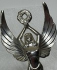 Vtg Winged Victory Angel Goddess Trophy Topper Chrome Gold Hot Rod Racing Mcm