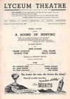 Burt Lancaster  debut   sound Of Hunting  Sam Levene 1945 Flop Opening Playbill