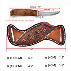 Tourbon Leather Fixed Blade Knife Sheath Slanted Pancake Belt Holster Hunting Us