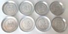 Vintage Antique Metal Coasters With Initial H Set Of 8