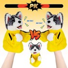 Kung Fu Action Husky Hand Puppet - Soundable Plush Toy For Kids    Playtime 
