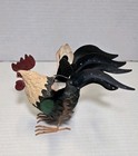 Vintage Rustic Metal resin Country Rooster Chicken Figurine