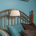 Bandwagon Headboard Night Bed Reading Lamp Pull Cord Ivory Shade