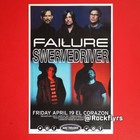 Failure   Swervedriver 2019 Concert Promo 11x17 Street Poster  Seattle Wa 
