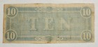1864  10  T-68 Csa Confederate States Of America Note