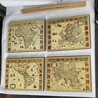 Set Of Antique Maps By Willem Blaeu  1600   s Dutch Cartographer Wood 8    Prints
