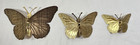 Vintage Brass Butterflies Gold Tone Home Interiors Set Of 3 Butterfly Wall Decor