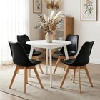 Dining Chairs Set Of 4 Modern Upholstered Dining Room Chairs W  Pu Leather