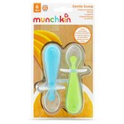 Munchkin   Gentle Scoop    Silicone Training Spoons  Blue green  2 Pack  Unisex