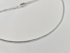 925 Sterling Silver Thin Square Snake Chain Anklet 1mm Italy  9  To 10 