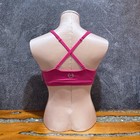 Victoria   s Secret Pink Relay Criss-cross Plunge Sports Bra Pink Fire Medium Nwt