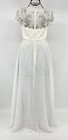 Jj s House Short Sleeve Wedding Dress Embroidered Lace Sequin Ivory Sz 2 Nwt
