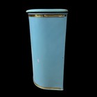 Vintage Laundry Hamper Mid Century Blue Flower Power Basket Detecto New York