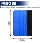 4 Inch Plastic Felt Edge Squeegee  Mini Squeegee Car Window Film 1pc  Blue 