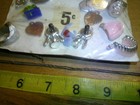 Vintage Display 5c Card  Key Rings  Charms  Rings    Etc No  12