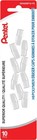 10 Count Pencil Cap Erasers In White  Ideal For Smooth Writing And Drawing
