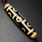Vintage Tibetan Dzi Beads Old Agate 9 Eyes Amulet Pendant Necklace 77  16mm