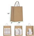 Paper Shopping Bags 250 Natural Kraft 10  X 5 X 13  Retail Merchandise Handles