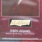 John Adams Handwritten Word Removed From A Beckett Autograph Document Signed