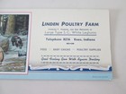 Vtg Ink Blotter  Linden Poultry Farms  Knox  Indiana  Charles Hasnerl   Sons