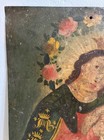 19th Century Retablo Antique Mexican Oil On Tin Painting Madonna   Child 10   x14   