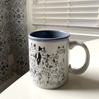 Vintage Otagiri Japan Allover Cats Stoneware Pottery Mug Cat Lady Cat Dude
