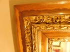 Antique Victorian Oak Gesso Mirror 30 X 26 L812