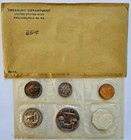 1961 Franklin Us Proof Set  5 Coins With Original Government Envelope 