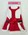 New Doggy Parton By Dolly Parton Red Christmas Dog Dress Bow Fur Trim