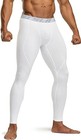  Men s Thermal Compression Pants  Athletic Sports Medium Heatlock White