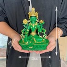 8  Buddhist Patriarch Resin Green Tara Bodhisattva Statue Amulet Decoration