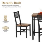 Modern Industrial 5-piece Dining Table Set  Rectangular